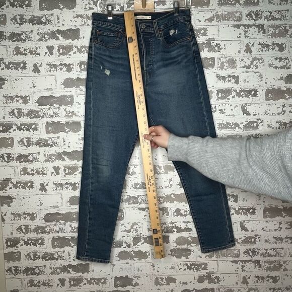 Levi’s | women denim wedgie skinny distressed button fly jeans - Picture 6 of 11